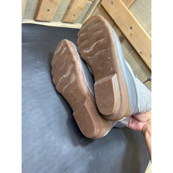 Sperry Womens Insulated Duck Boots Size 10 Gray Quilted Upper & Rubber Sole - Picture 9 of 9